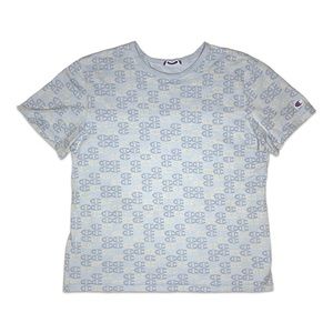 Champion Graphic Pattern Light Blue Short Sleeve Tee Shirt